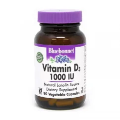 Вітаміни та мінерали Bluebonnet Nutrition Vitamin D3 1000 IU (25 mcg) 90 veg caps (19776-01)