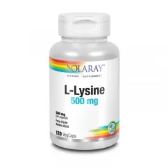Амінокислота Solaray L-Lysine 500 mg 120 veg caps (19886-01)