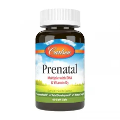 Витамины и минералы Carlson Labs Prenatal Multiple with DHA & Vitamin D3 60 sgels (20667-01)