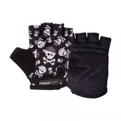 Рукавички для тренувань PowerPlay Kids Bike Gloves Skulls 5454 (20923-01)/S size