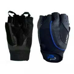 Рукавички для тренувань PowerPlay Fitness Gloves Black-Blue 9138/M size (20945-01)