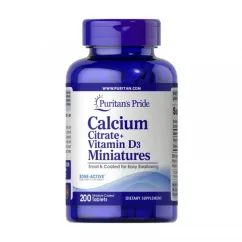 Витамины и минералы Puritan's Pride Calcium Citrate + Vitamin D3 Miniatures 200 tab (21171-01)