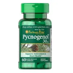 Натуральна добавка Puritan's Pride Pycnogenol 30 mg 60 капсул (11494-01)