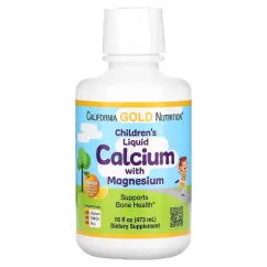 Вітаміни та мінерали California Gold Nutrition Liquid Kids Calcium with Magnesium 473 ml (898220020959)