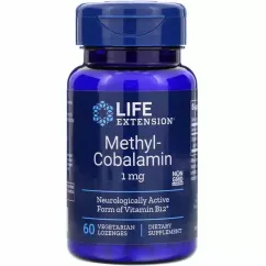 Вітаміни та мінерали Life Extension Vitamin B-12 methylcobalamin 1 mg 60 veg lozenges (737870153665)