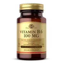 Вітаміни та мінерали Solgar Vitamin B6 100 mg 100 veg caps (033984031104)