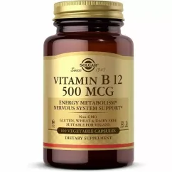 Вітаміни та мінерали Solgar Vitamin B 12 500 mcg 100 veg caps (033984032101)
