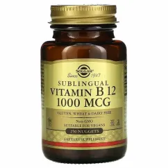 Витамины и минералы Solgar Sublingual Vitamin B-12 1000 mcg 250 nuggets (033984032309)