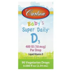 Вітаміни та мінерали Carlson Labs Kid's Super Daily D3 400 IU (10 mcg) 2,54 ml (088395125508)