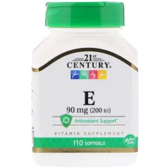 Витамины и минералы 21st Century Vitamin E 90 mg (200 IU) 110 softgels (740985213025)