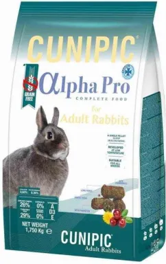 Корм для взрослых кроликов от 6 месяцев Cunipic Alpha Pro 1750 г (ALCOAD2)